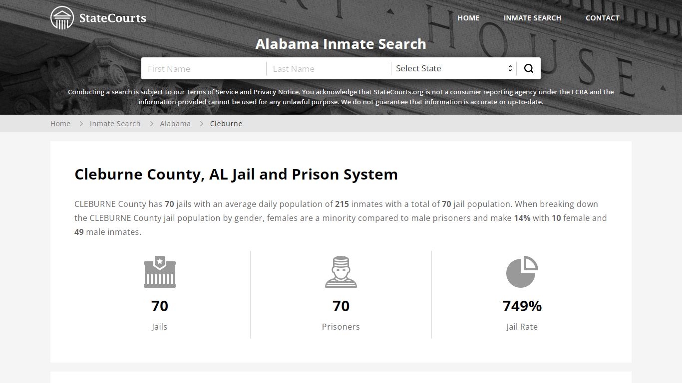 Cleburne County, AL Inmate Search - StateCourts